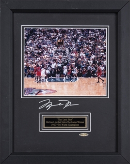 Michael Jordan Signed 8x10 "The Last Shot" Framed Photo Collage (UDA)